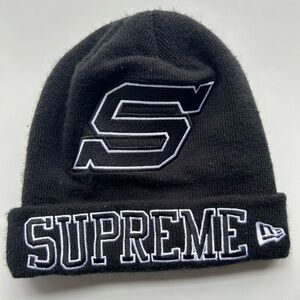 Supreme New Era Big Logo Double Sided Black Beanie